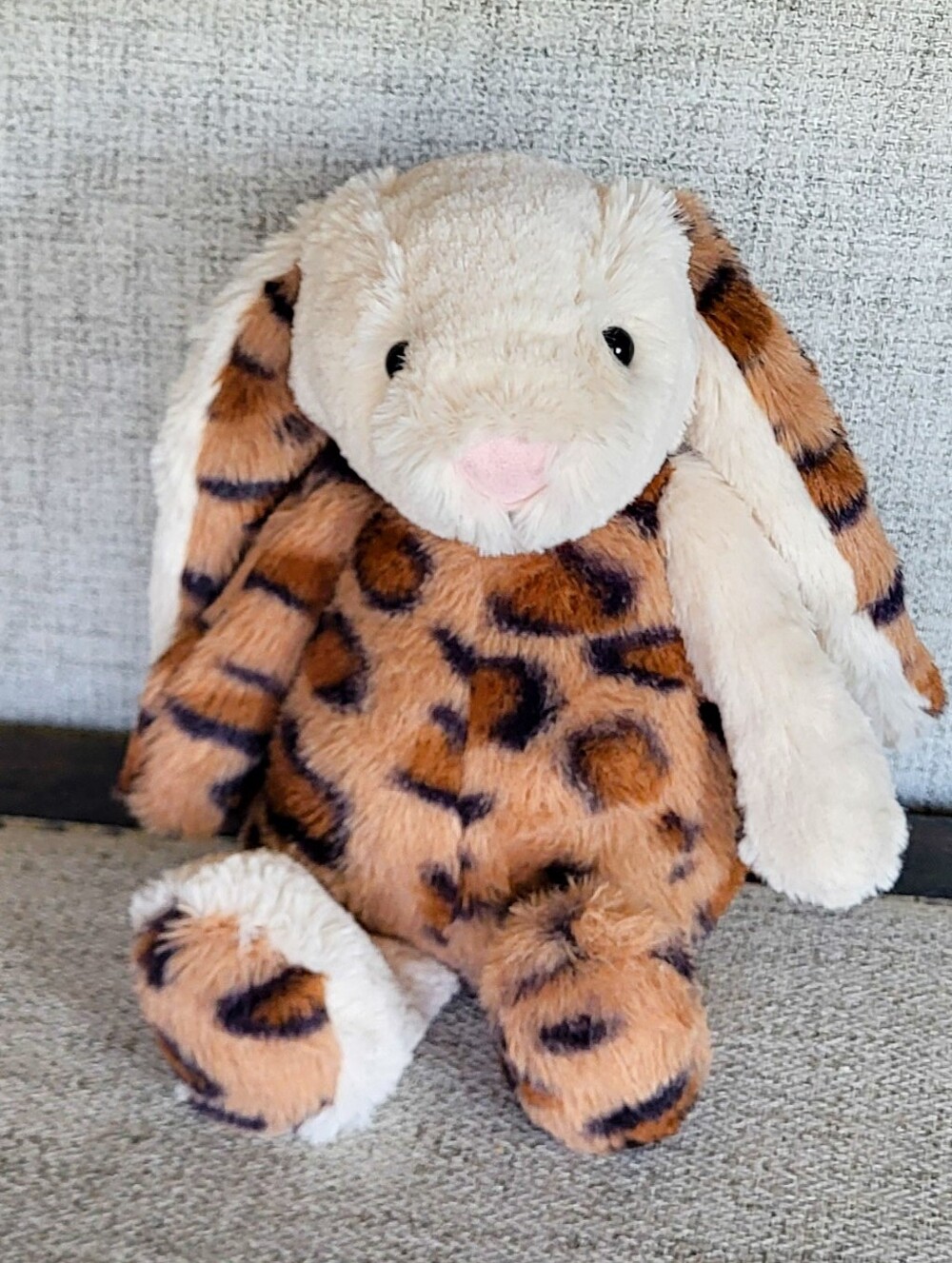 Custom Cheetah Patchwork Jellycst Bashful Inspired Plush Bunny